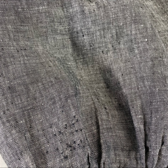 Rapsodia Anthropologie Grey Linen Blend Lined Jacket Women's Sz L Modern Buttons - Picture 16 of 16